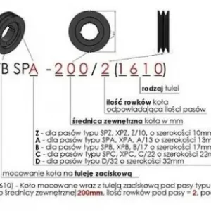 Autentyczny Koło pasowe PT200SPB4 SIT
